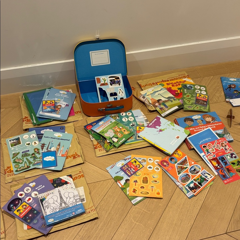 Little Passports Early Explorers Premium HUGE Bundle Suitcase Books Ages 3-5